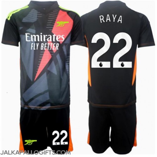Arsenal David Raya #22 Maalivahti Kolmas Peliasu Lasten 2024-25 Lyhythihainen (+ Lyhyet housut)